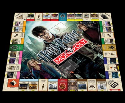 Harry Potter monopoly board artwork!