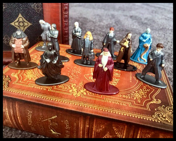 Sarah's Harry Potter figurines and figurines case