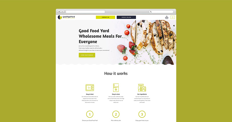 Good Food Yard online ordering website